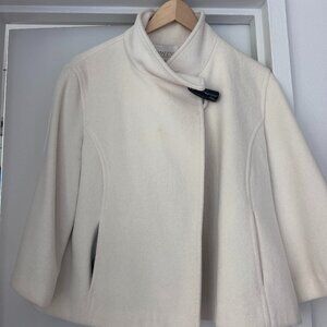 Womens Jacket, Off White, Wool, Cashmere with silk lining